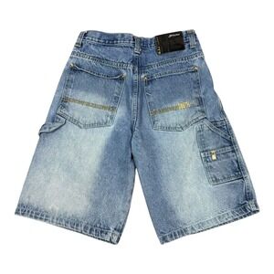 2000s Southpole 100% Cotton Embroidered Carpenter Denim Shorts Youth 18
